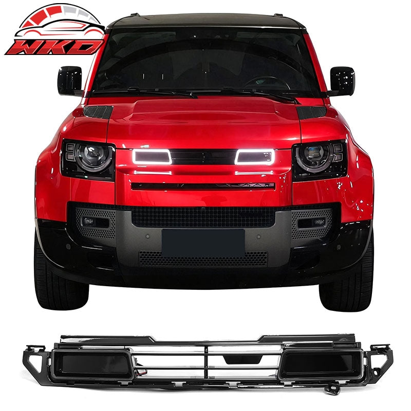 Wholesale 20-26 Defender 90 110 130 IKON Style LED Front Upper Grille Gloss Black ABS