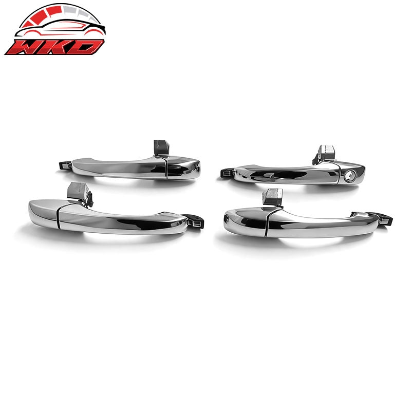 Fits 07-12 Dodge Caliber Chrome ABS Door Handle Covers Cap Trims w/ 1 Key Hole