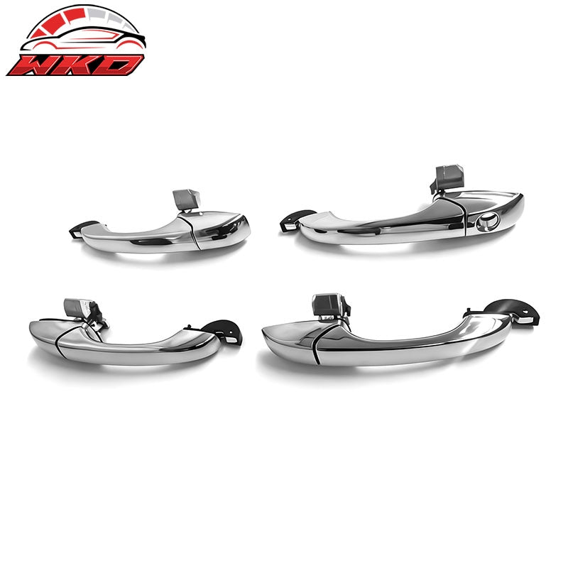 Fits 07-12 Dodge Caliber Chrome ABS Door Handle Covers Cap Trims w/ 1 Key Hole