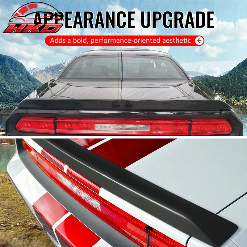 Wholesale 2008-2023 Dodge Challenger 2DR SRT Style Gloss Black Rear Trunk Spoiler ABS - Wikond Auto