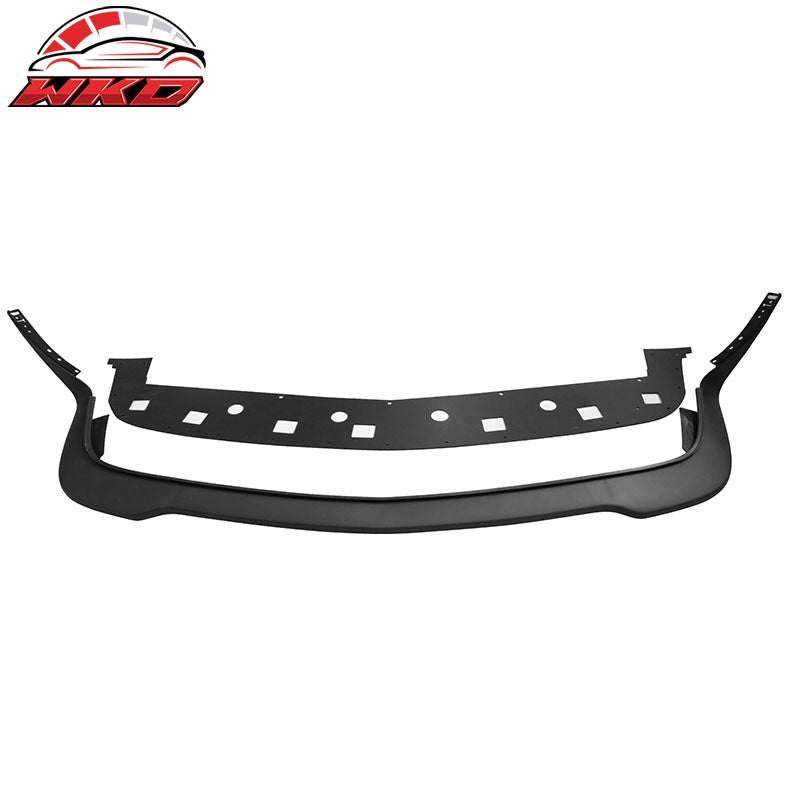 Fits 15-23 Dodge Challenger Hellcat Style Front Bumper Lip Textured Black PP