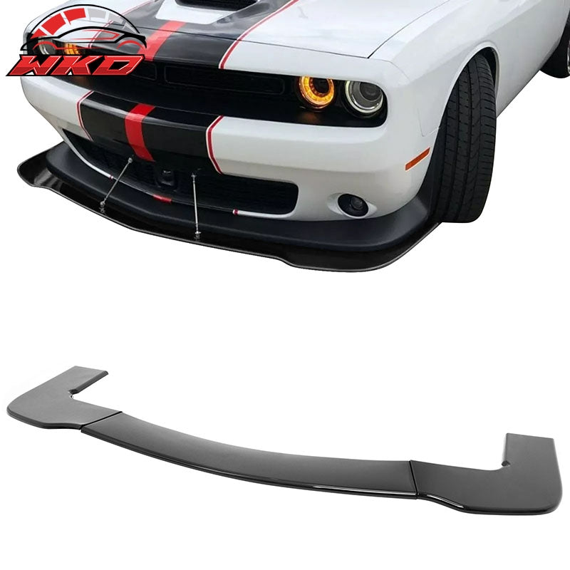 Wholesale 15-23 Dodge Challenger Hellcat PP Front Bumper Lip Chin Spolier Gloss Black - Wikond Auto