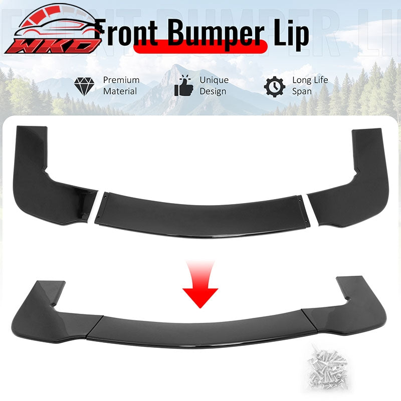 Wholesale 15-23 Dodge Challenger Hellcat PP Front Bumper Lip Chin Spolier Gloss Black - Wikond Auto