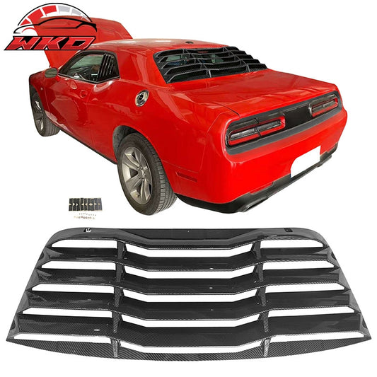 Wholesale 08-23 Dodge Challenger V2 Style Carbon Fiber Print Rear Window Louver Cover