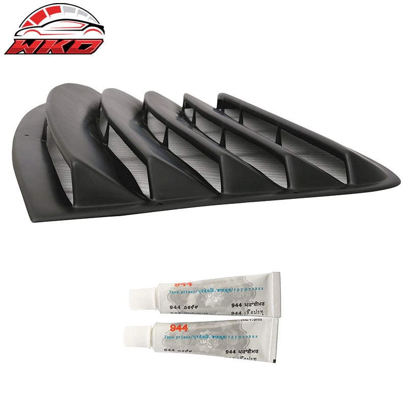 Fits 08-23 Dodge Challenger Rear Window Louver Sun Shade PU Unpainted Black