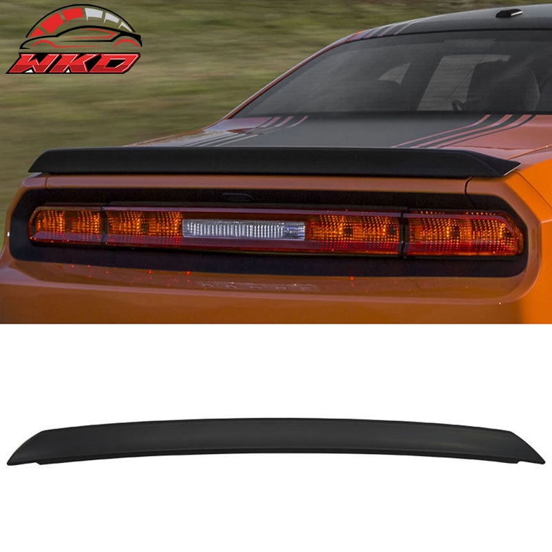 Fits 08-23 Dodge Challenger SRT Hellcat Style Trunk Spoiler Wing Matte Black ABS