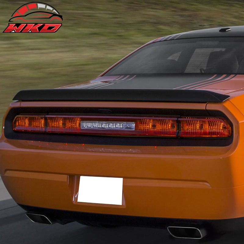 Fits 08-23 Dodge Challenger SRT Hellcat Style Trunk Spoiler Wing Matte Black ABS