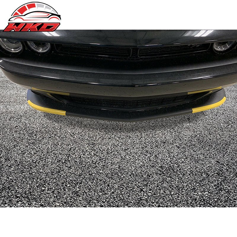 Fits 15-23 Dodge Challenger Scat Pack 2PCS Front Bumper Lip Splitter Protector