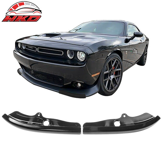 Wholesale 15-23 Dodge Challenger Scat Pack Front Bumper Lip Protector Kit Gloss Black