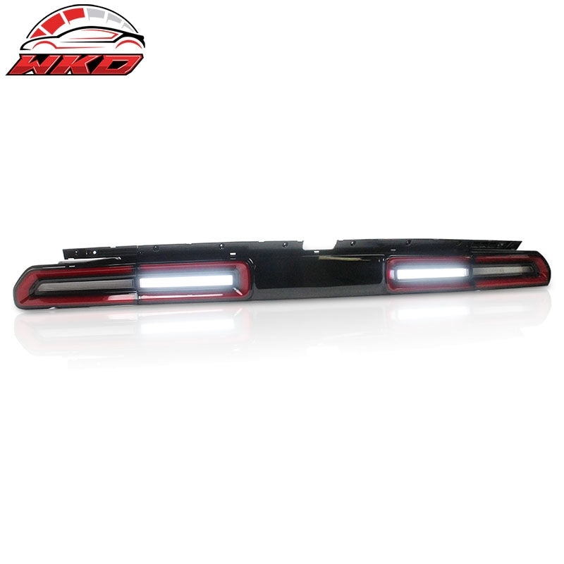 Fits 08-14 Challenger Sequential Yellow Turn Signal LED Tail Lights 2PC - Red