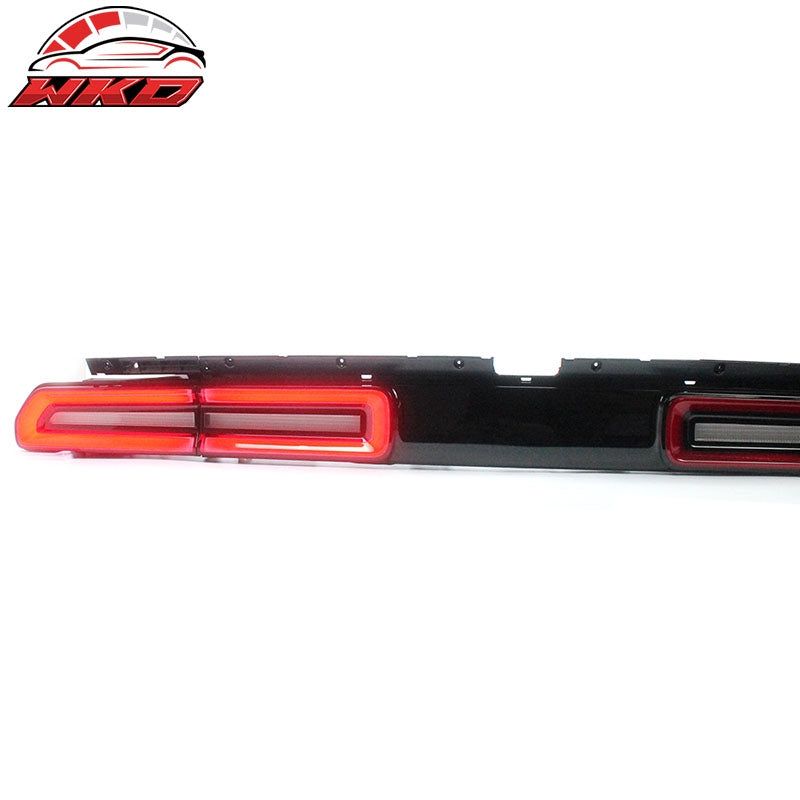 Fits 08-14 Challenger Sequential Yellow Turn Signal LED Tail Lights 2PC - Red