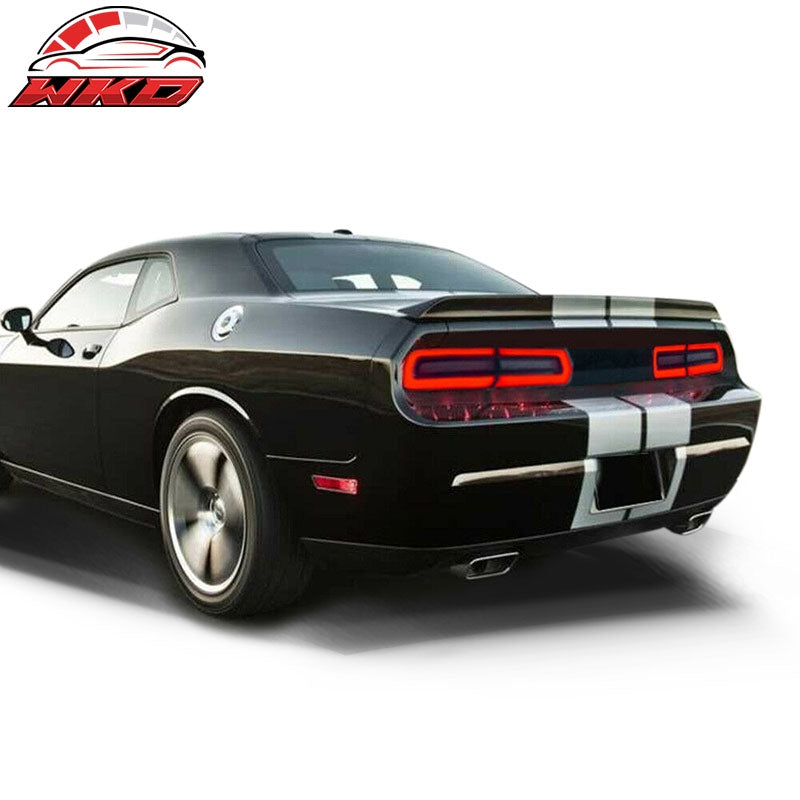 Fits 08-14 Challenger Sequential Yellow Turn Signal LED Tail Lights 2PC - Red
