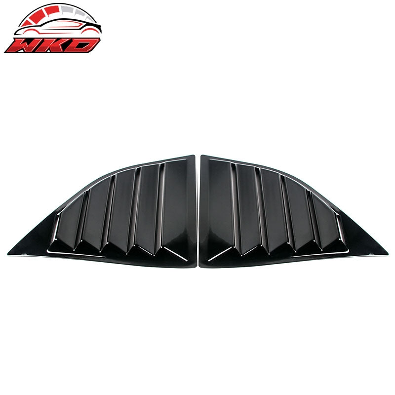 For 08-23 Dodge Challenger XE V2 Gloss Black Side Window Louver Scoop Vent Cover