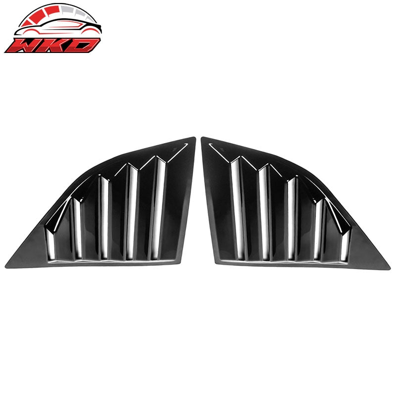 For 08-23 Dodge Challenger XE V2 Gloss Black Side Window Louver Scoop Vent Cover