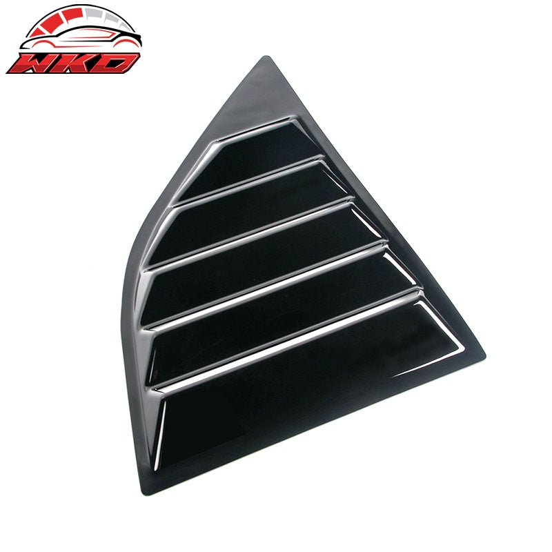 For 08-23 Dodge Challenger XE V2 Gloss Black Side Window Louver Scoop Vent Cover