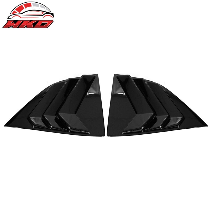 For 08-23 Dodge Challenger XE V3 Gloss Black Side Window Louver Scoop Vent Cover