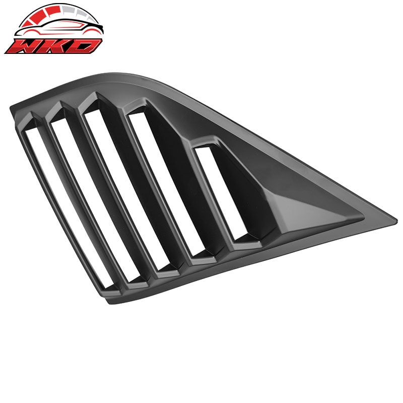 For 08-23 Dodge Challenger XE V4 Matte Black Rear Side Window Louver Scoop Cover