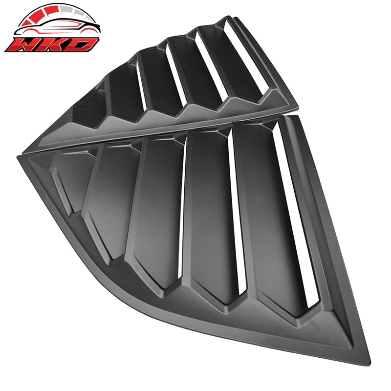 For 08-23 Dodge Challenger XE V4 Matte Black Rear Side Window Louver Scoop Cover