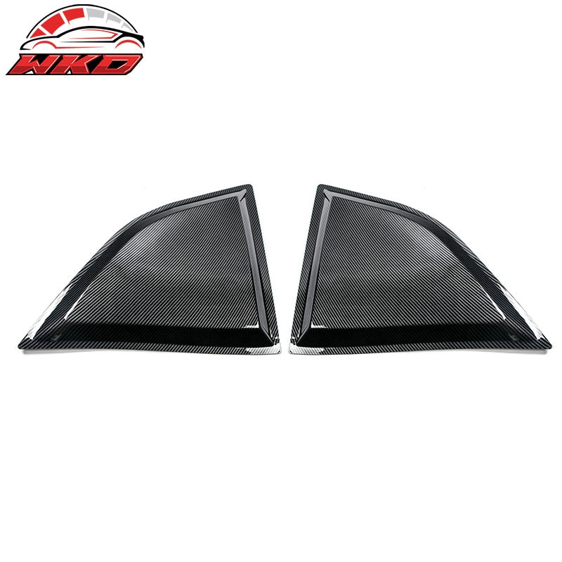 Fits 08-23 Dodge Challenger XE Carbon Fiber Print Side Window Louver Scoop Vent