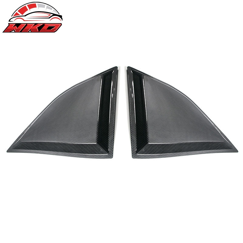 Fits 08-23 Dodge Challenger XE Carbon Fiber Print Side Window Louver Scoop Vent