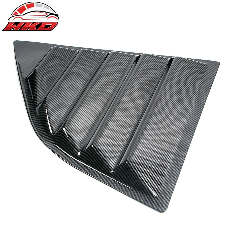 For 08-23 Dodge Challenger XE V2 Carbon Fiber Look Side Window Louver Scoop Vent
