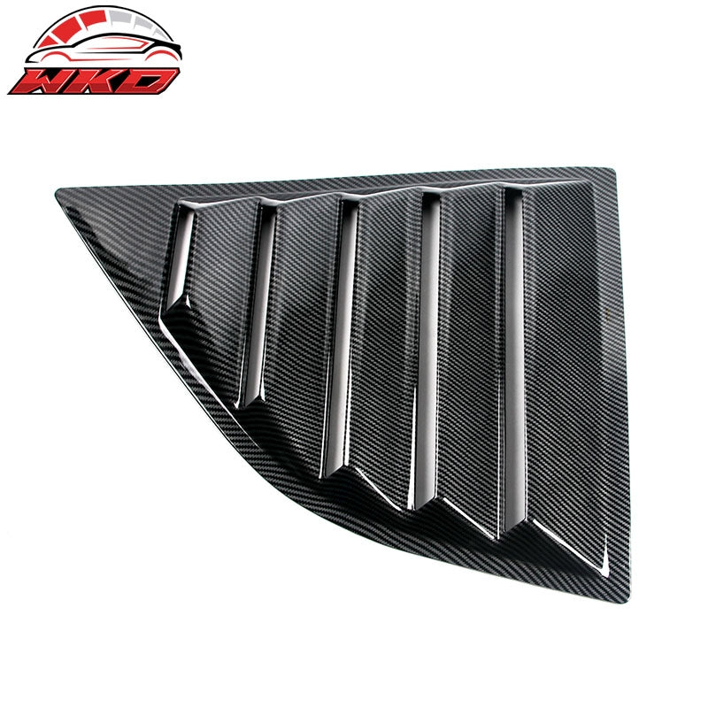 For 08-23 Dodge Challenger XE V2 Carbon Fiber Look Side Window Louver Scoop Vent