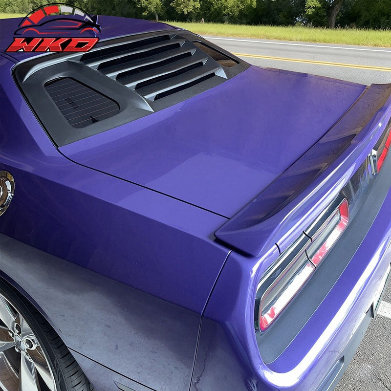 Fits 08-23 Dodge Challenger Window Louver Sun Shade Cover Unpainted ABS
