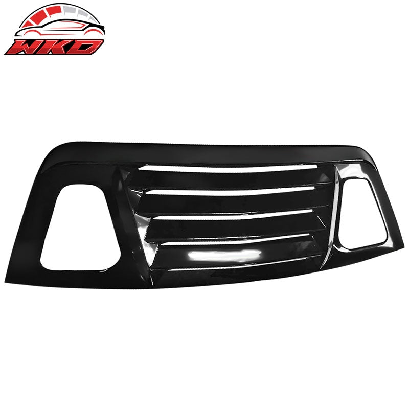 Fits 08-23 Dodge Challenger V2 Style Window Louver Rear Cover ABS Gloss Black