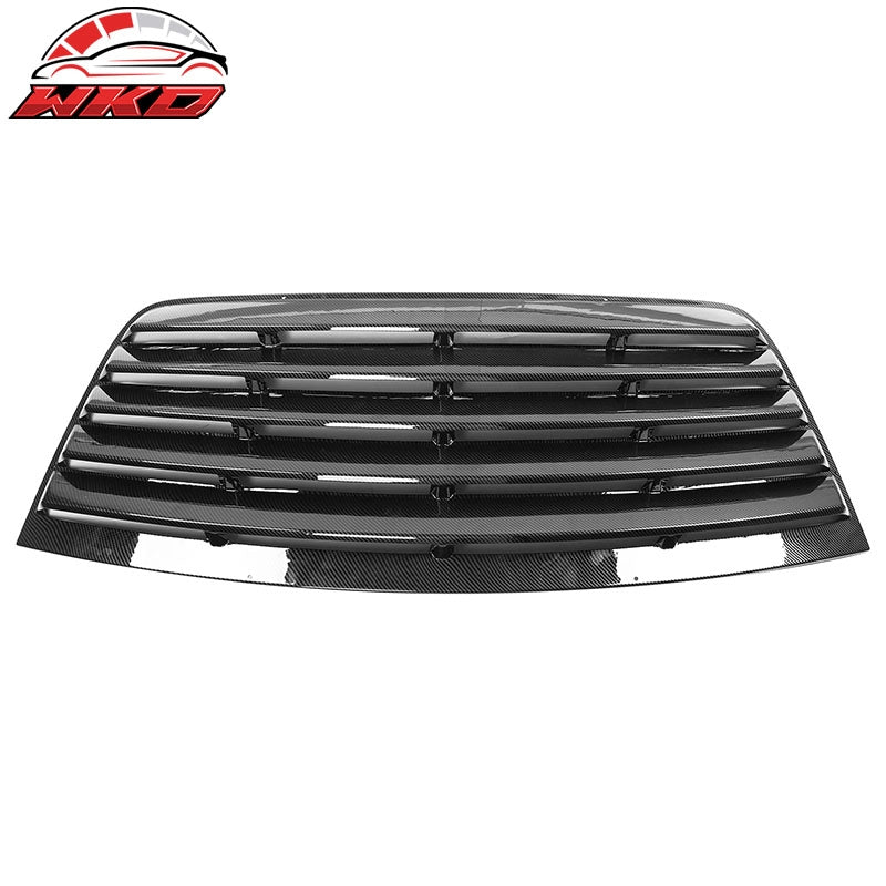 Fits 08-23 Dodge Challenger IKON Style Window Louver Cover Carbon Fiber Print