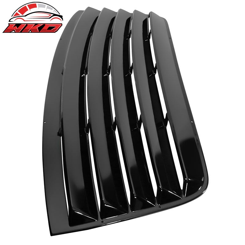 Fits 08-23 Dodge Challenger Window Louver Rear Cover Painted ABS Gloss Black