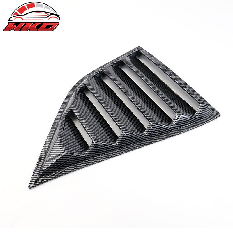 Fits 08-23 Dodge Challenger XE V4 Style Side Window Louvers Carbon Fiber Print