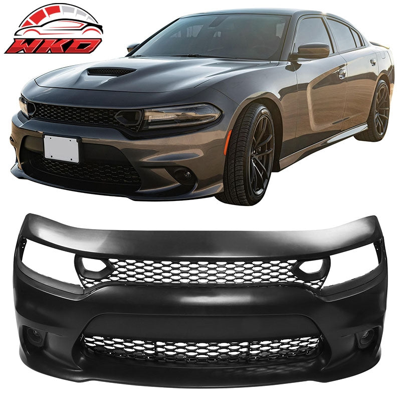 Wholesale 15-23 Dodge Charger 19 SRT Hellcat Style Front Bumper Cover W/Fog Lamps PP