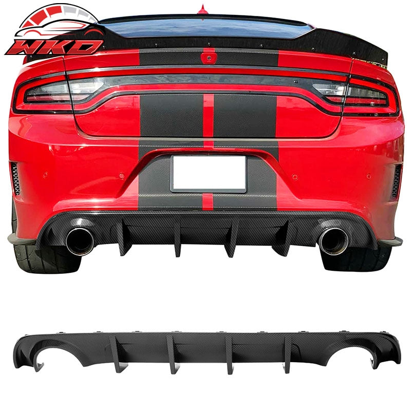 Wholesale 15-23 Dodge Charger Base SXT Rear Diffuser Splitter Carbon Fiber Print PP