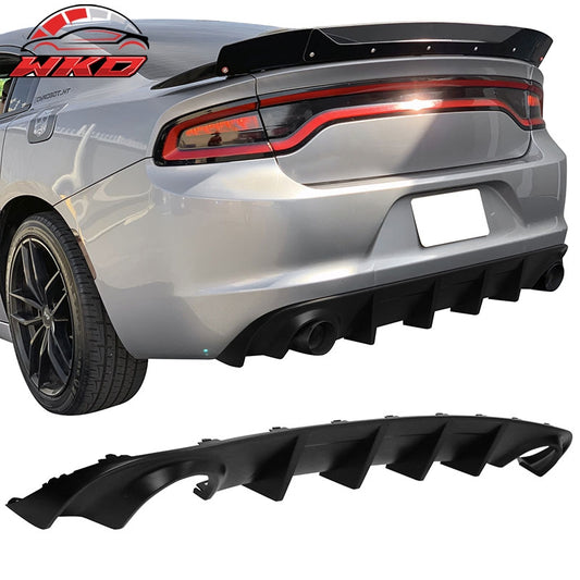 Wholesale 15-23 Dodge Charger Base SXT Rear Bumper Lip Diffuser Matte Black PP