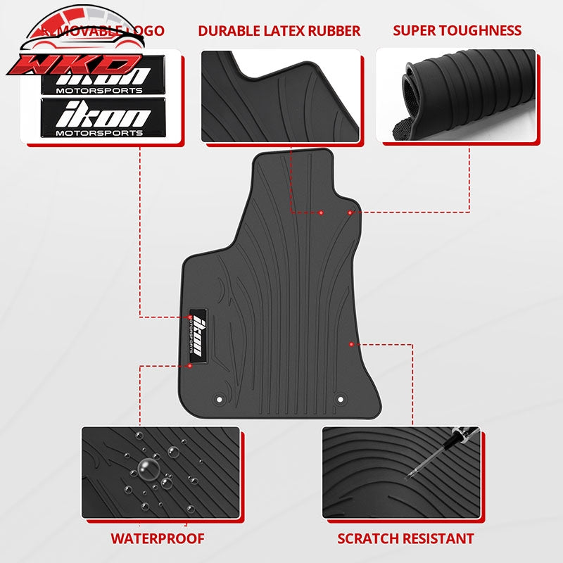 For 11-23 Dodge Charger/Chrysler 300 RWD Latex Floor Mats Liner Black Carpet 5PC
