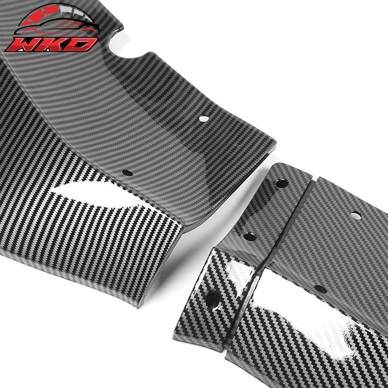 Fits 15-23 Dodge Charger Front Bumper Lip Carbon Fiber Print 3PCS IKON Style ABS