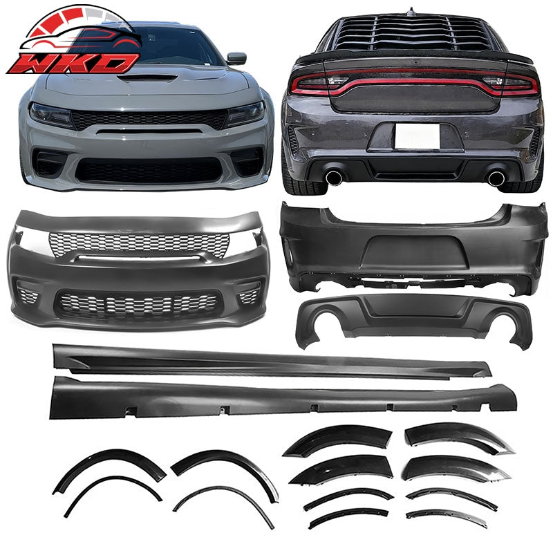 Wholesale 15-23 Dodge Charger Front Rear Bumper Conversion w/ Side Skirt/Fender Flare