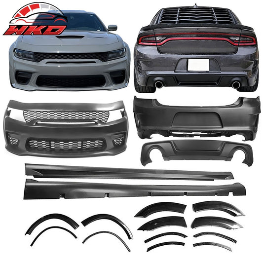 Wholesale 15-23 Dodge Charger Front Rear Bumper Conversion w/ Side Skirt/Fender Flare