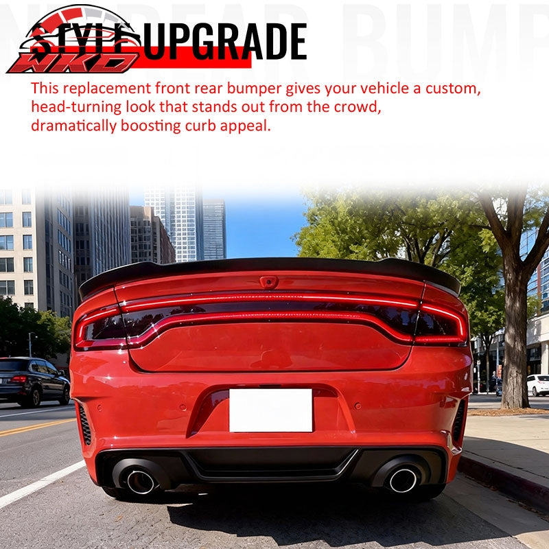 Fits 15-23 Dodge Charger Front Rear Bumper Conversion w/ Side Skirt/Fender Flare