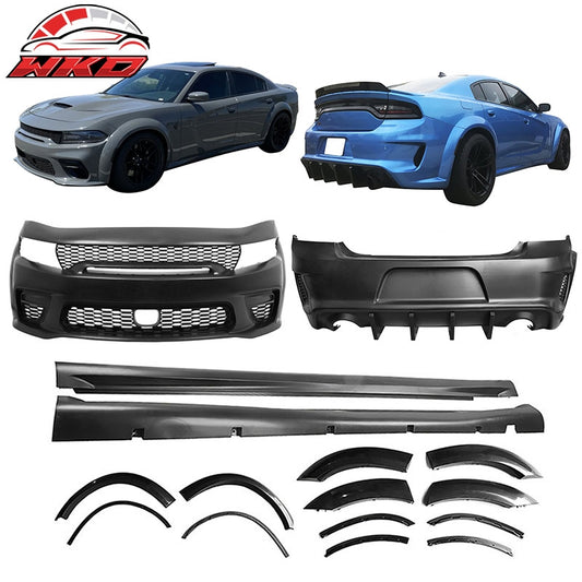 Wholesale 15-23 Dodge Charger Front Rear Bumper Conversion with Side Skirts/Diffuser