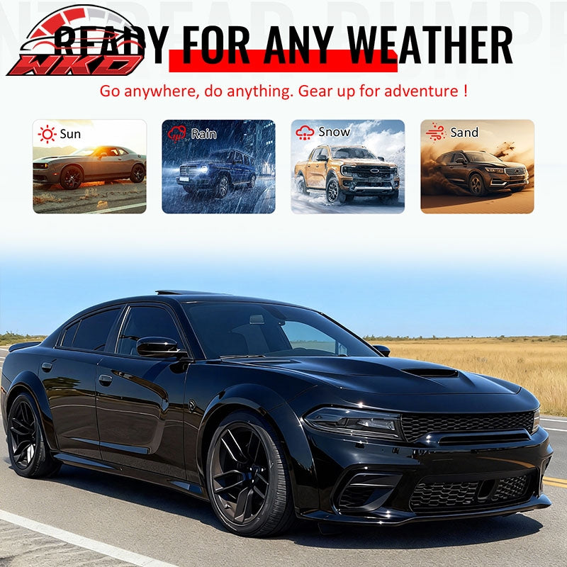 Fits 15-23 Dodge Charger Front Rear Bumper Conversion with Side Skirts/Diffuser