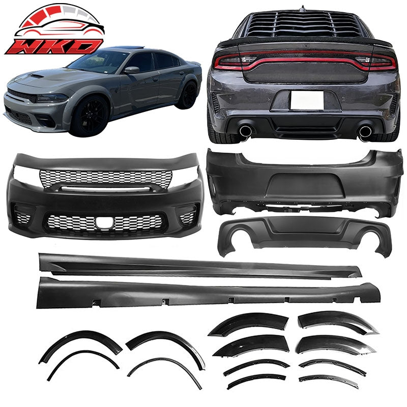 Wholesale For 15-23 Dodge Charger Front & Rear Bumper Cover & Side Skirt & Fender Flare
