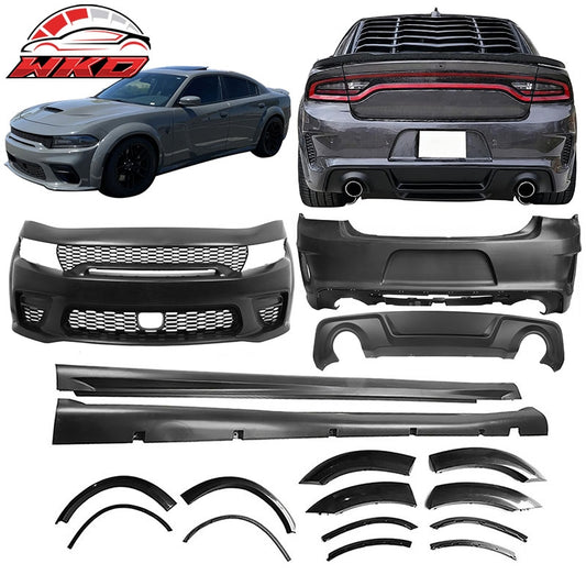 Wholesale For 15-23 Dodge Charger Front & Rear Bumper Cover & Side Skirt & Fender Flare