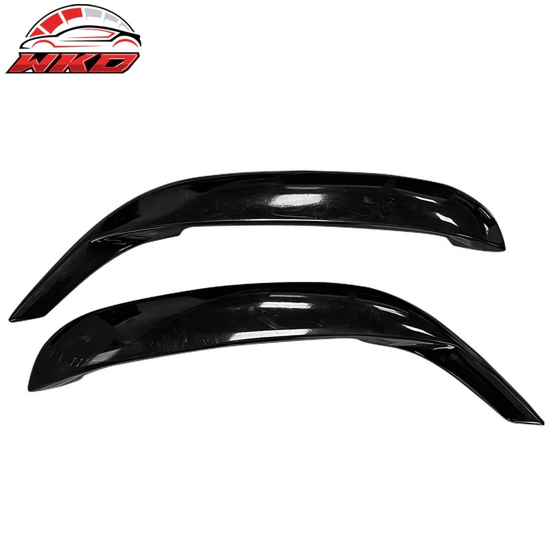 Fits 15-23 Dodge Charger IKON1 Style Front Door Side Fin Vents Gloss Black ABS