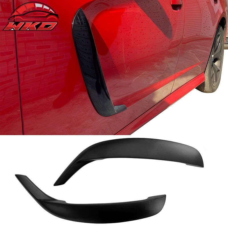 Wholesale 15-23 Dodge Charger IKON1 Style Front Door Side Fin Vents Matte Black ABS