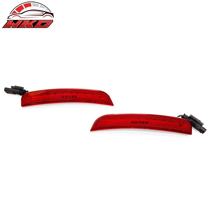 Fits 15-23 Dodge Charger 2PCS Front LED Side Marker Lights Turn Signal Lamp Red