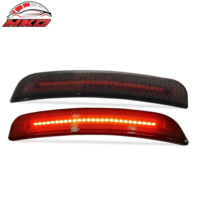 Fits 15-23 Dodge Charger 2PCS Front LED Side Marker Lights Lamps Smoked Lens