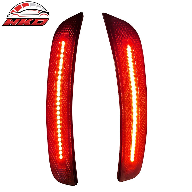 Fits 15-23 Dodge Charger 2PCS Front LED Side Marker Lights Lamps Smoked Lens