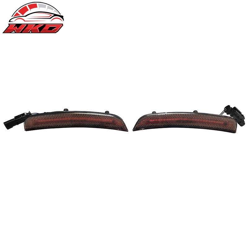 Fits 15-23 Dodge Charger 2PCS Front LED Side Marker Lights Lamps Smoked Lens