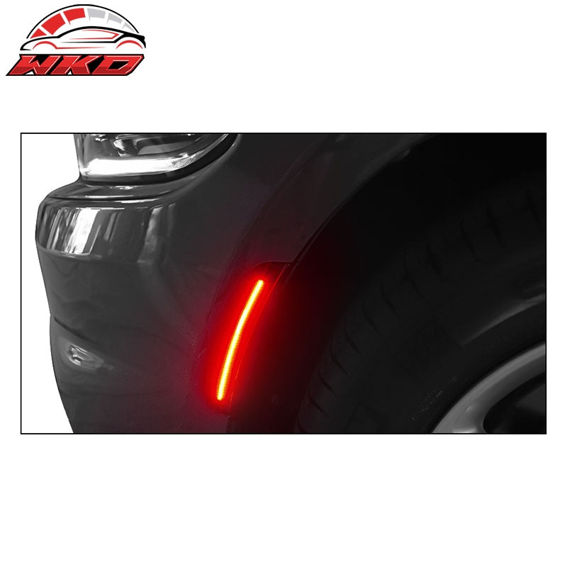 Fits 15-23 Dodge Charger 2PCS Front LED Side Marker Lights Lamps Smoked Lens